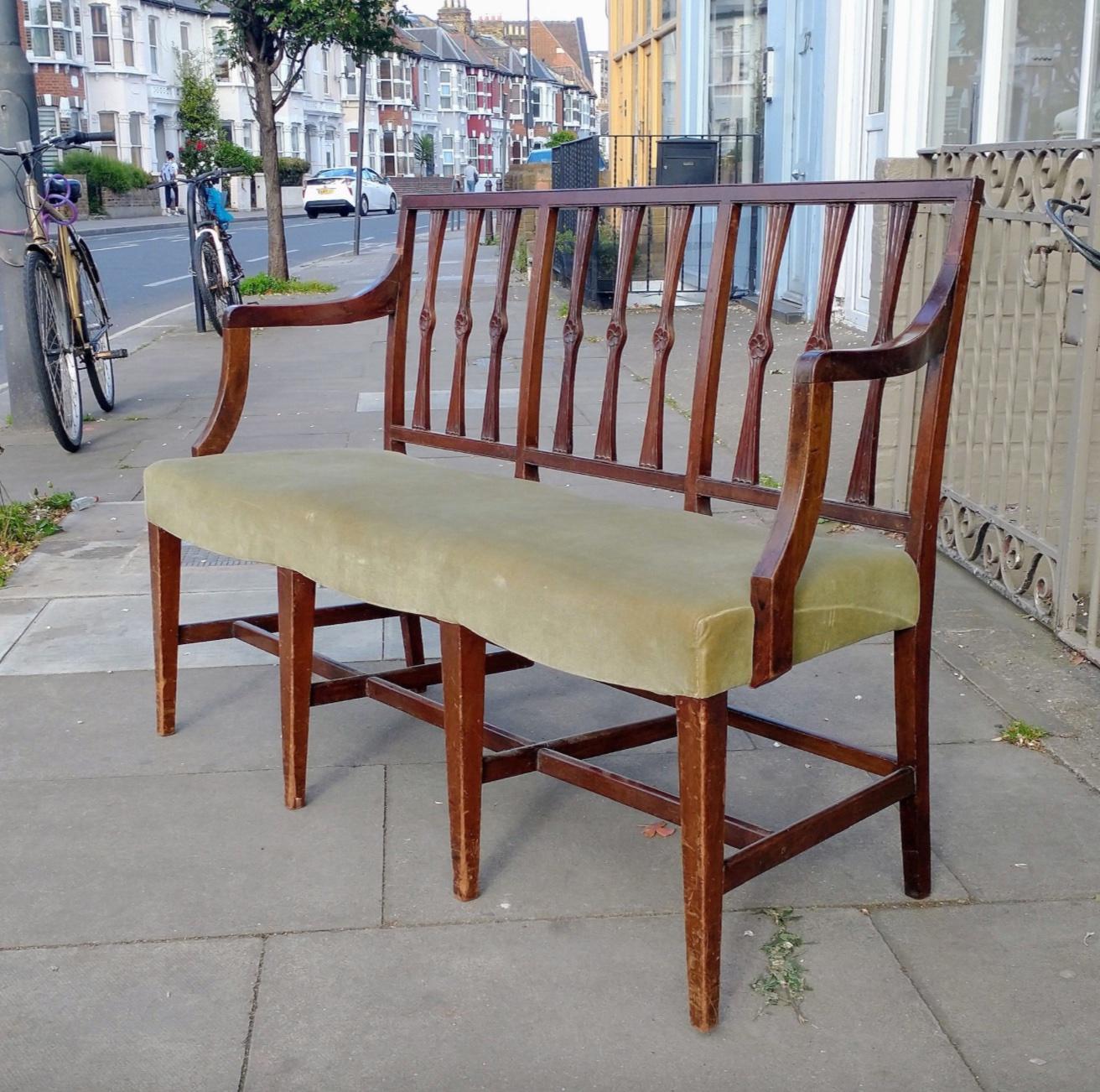 Upholstered Settee For Sale at 1stDibs