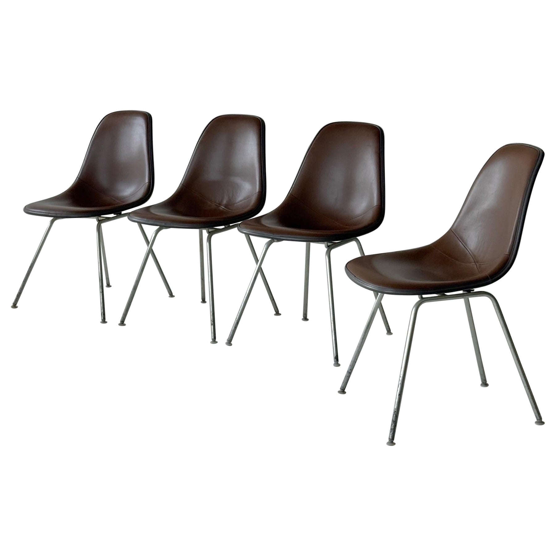 Upholstered Shell Chairs by Charles + Ray Eames for Herman Miller