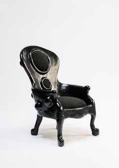 Upholstered Shell Lounge Chair by Brent Warr Studios
