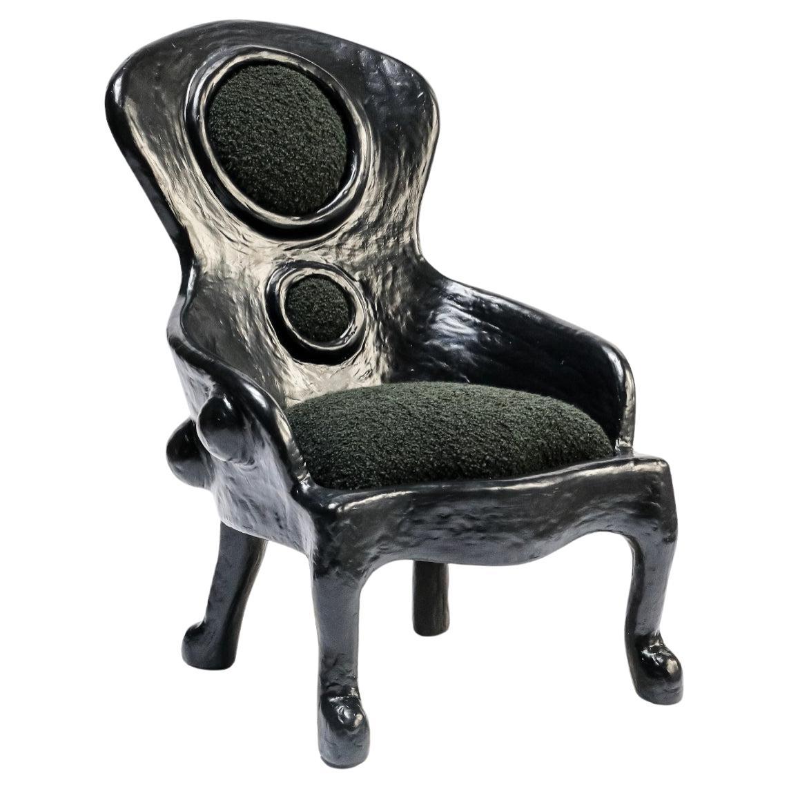 Upholstered Shell Lounge Chair - Low Arms, by Brent Warr Studios