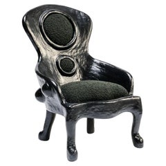 Upholstered Shell Lounge Chair - Low Arms, by Brent Warr Studios