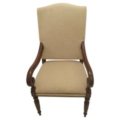 Retro Upholstered Side Chair with Nailhead Trim