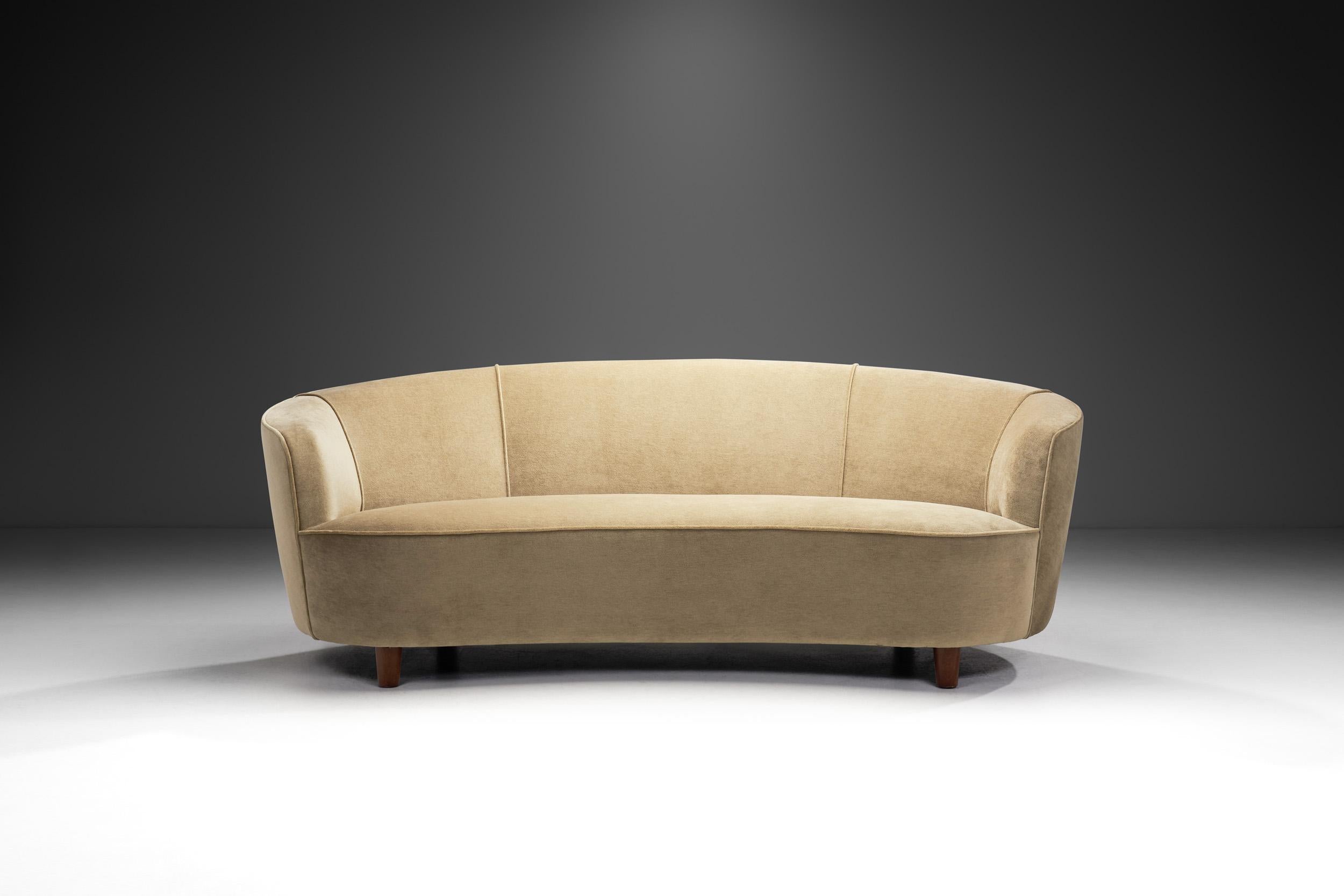 Mid-Century Modern Upholstered Sofa by Swedish Cabinetmaker, Sweden ca 1950s