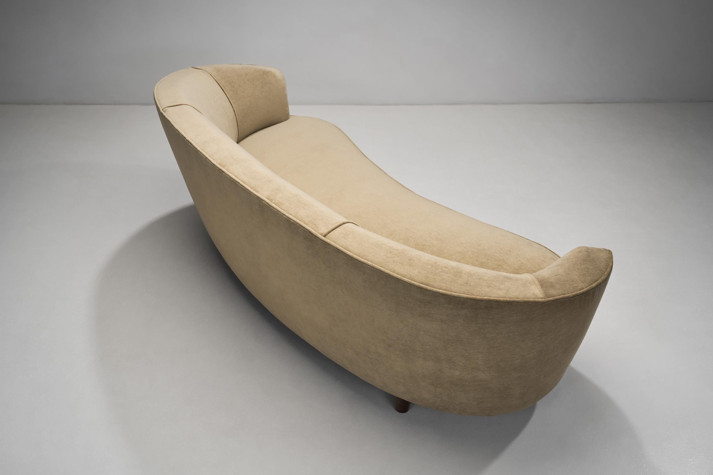 Fabric Upholstered Sofa by Swedish Cabinetmaker, Sweden ca 1950s