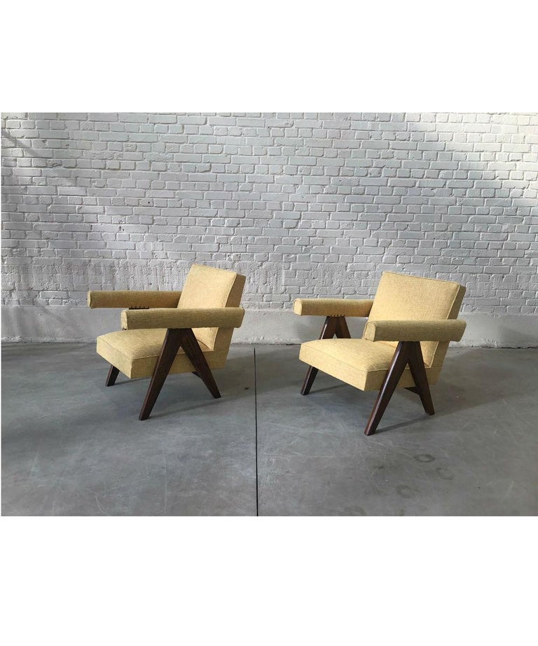 "Upholstered Sofa Easy Chair" by Pierre Jeanneret at 1stDibs