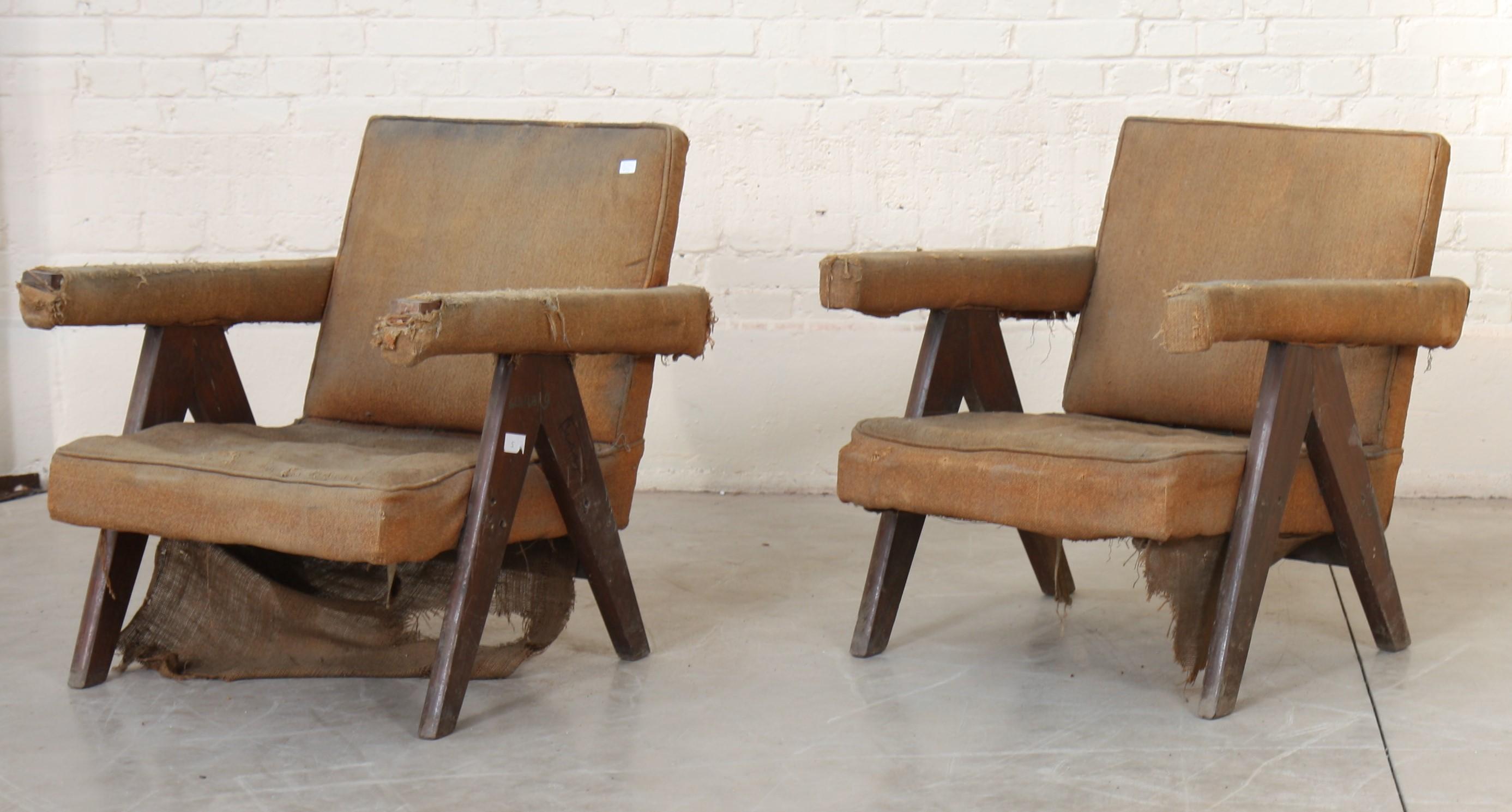 Upholstered Sofa Easy Chair" by Pierre Jeanneret For Sale at 1stDibs