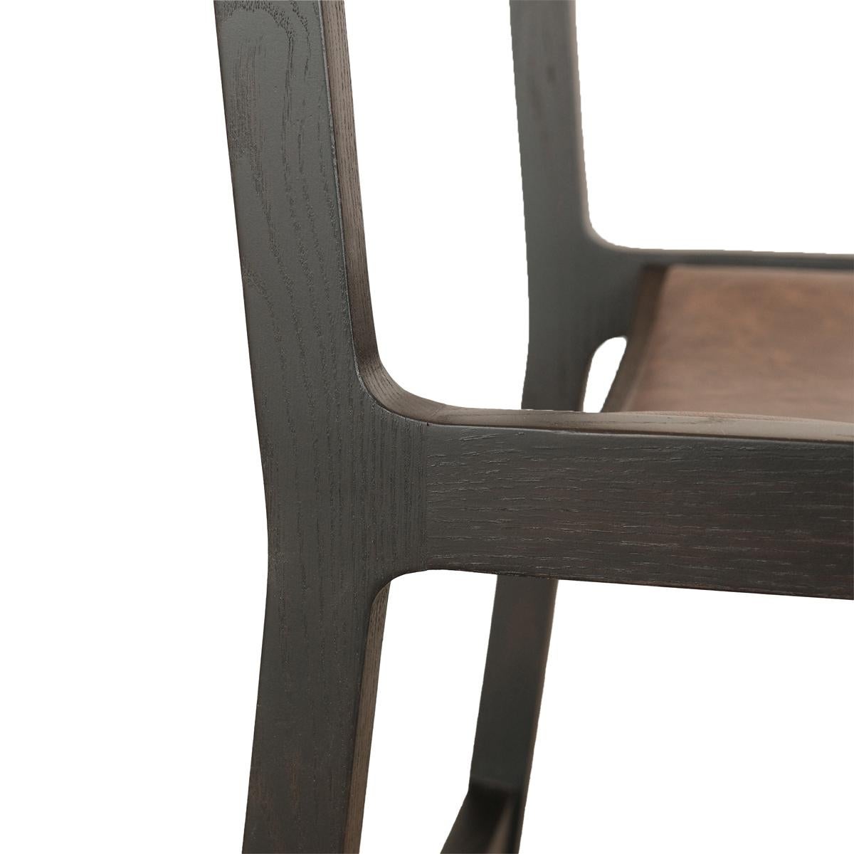 Gepolsterter Massivholzstuhl OAK 2 - BENT (Moderne) im Angebot