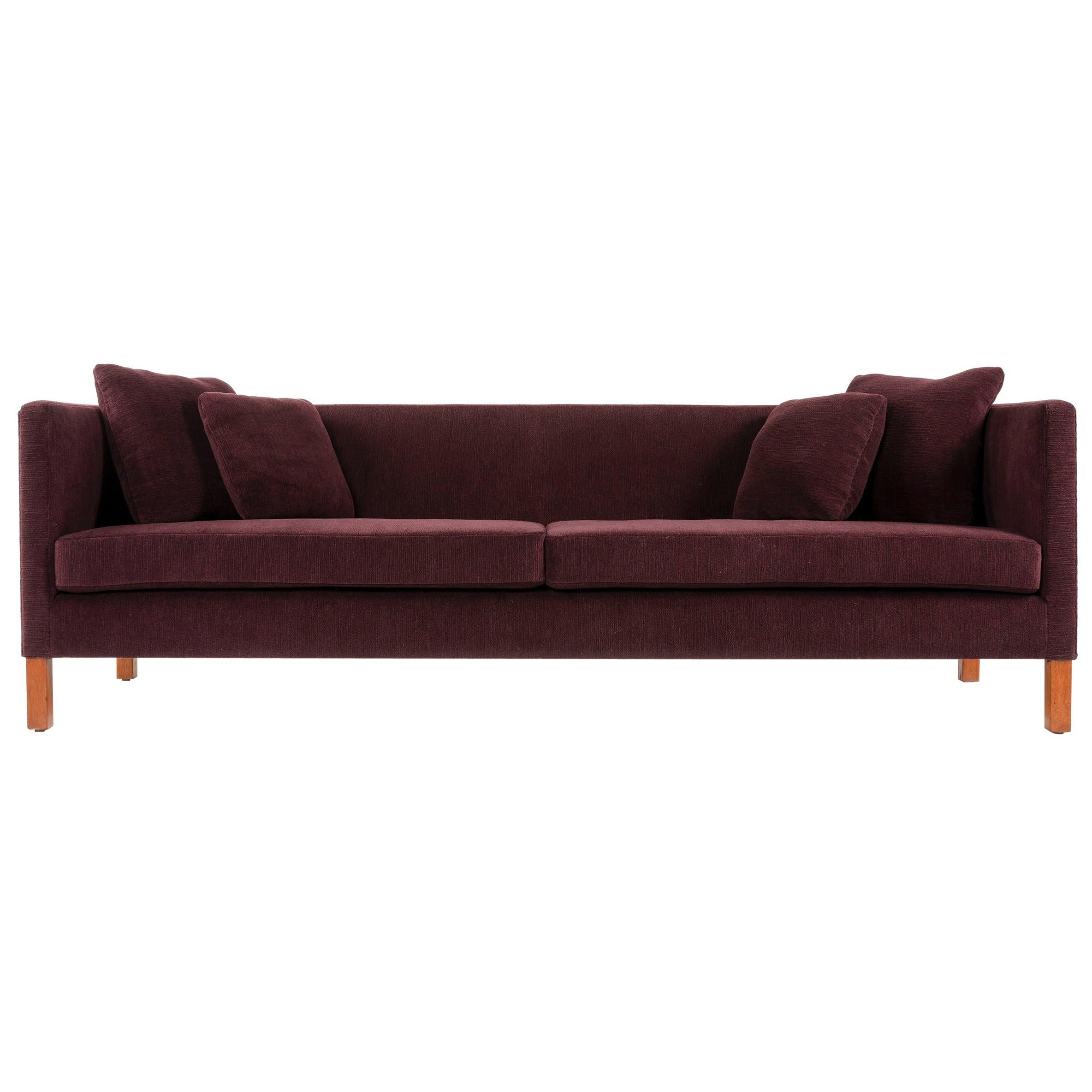 Upholstered Square Arm Sofa by Edward Wormley for Dunbar