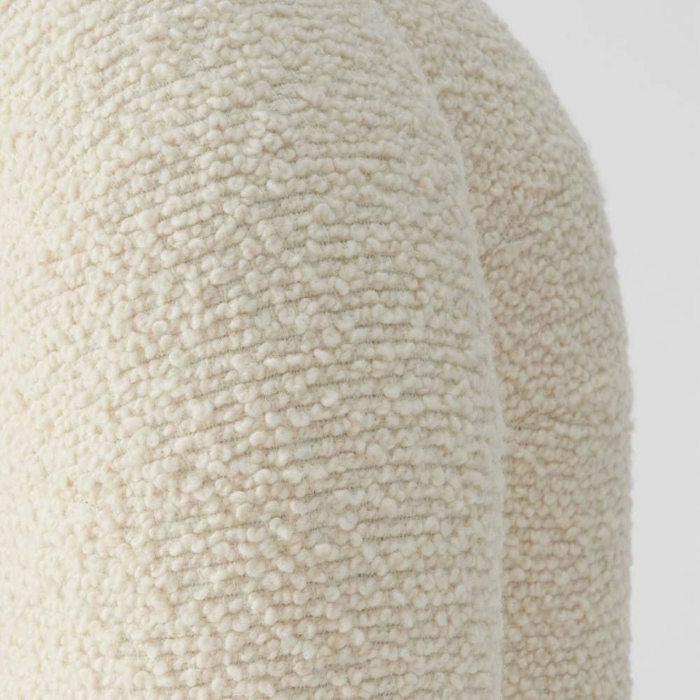 Upholstered Stitch Stool Boucle In New Condition For Sale In PARIS, FR