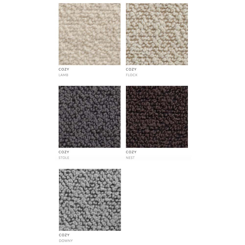 Upholstered Stitch Stool Boucle For Sale 2