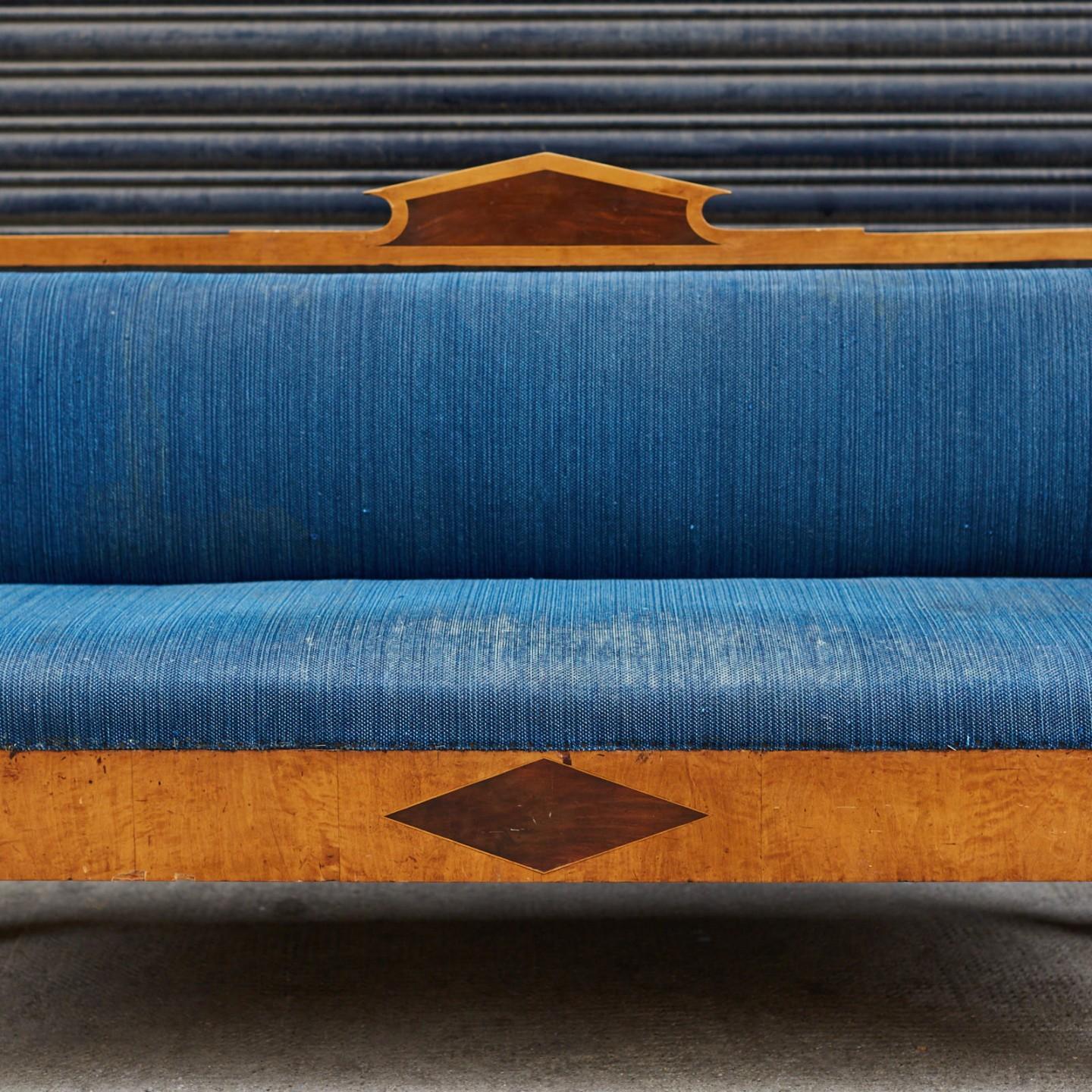 Upholstered Swedish Bench In Good Condition In London, GB