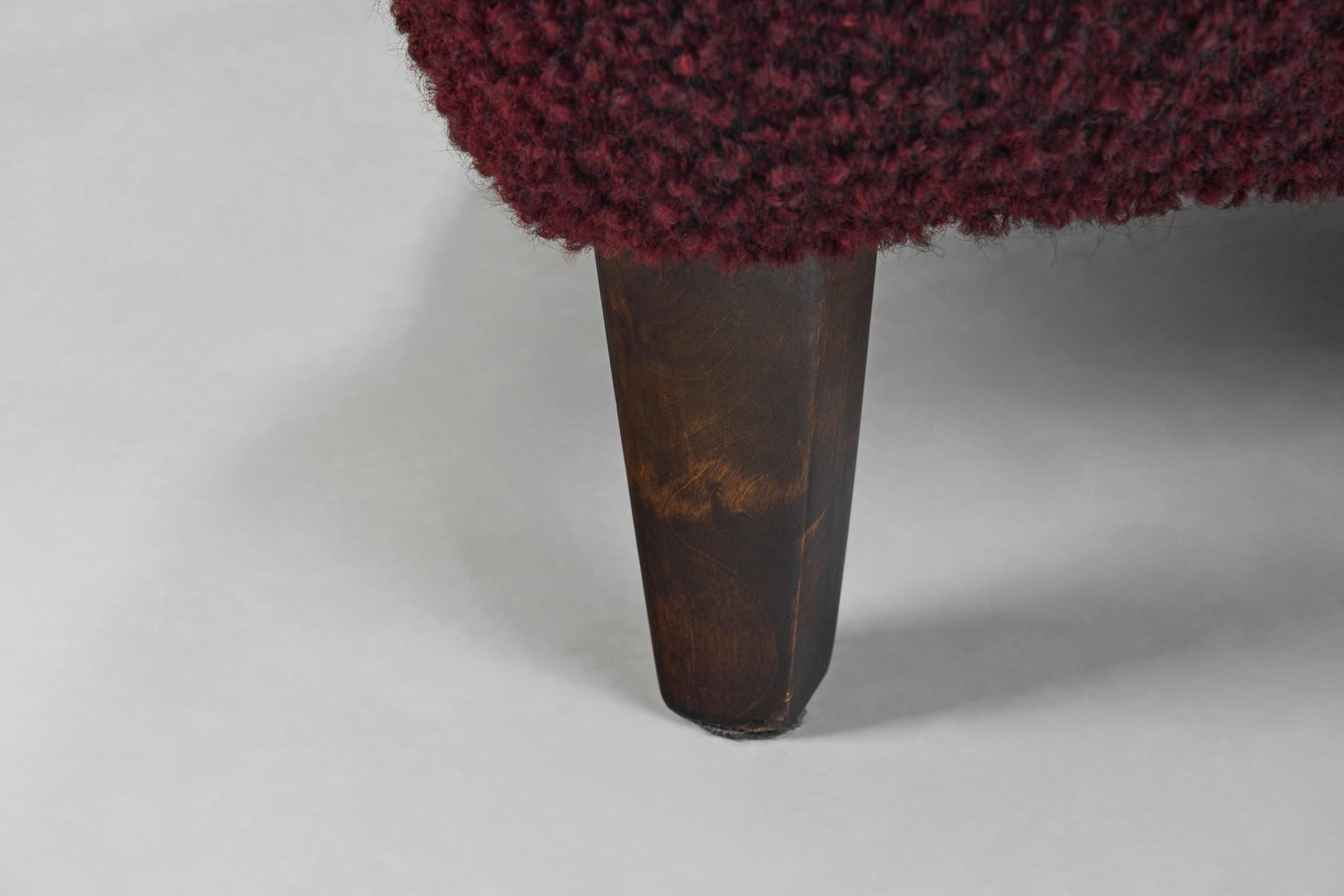 Fauteuil de salon moderne suédois tapissé, Suède, années 1940 en vente 11