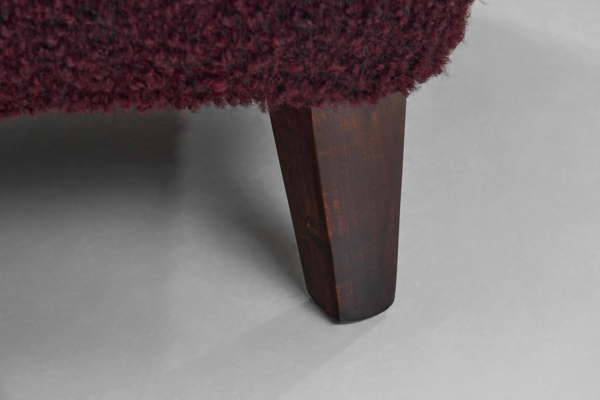 Fauteuil de salon moderne suédois tapissé, Suède, années 1940 en vente 12