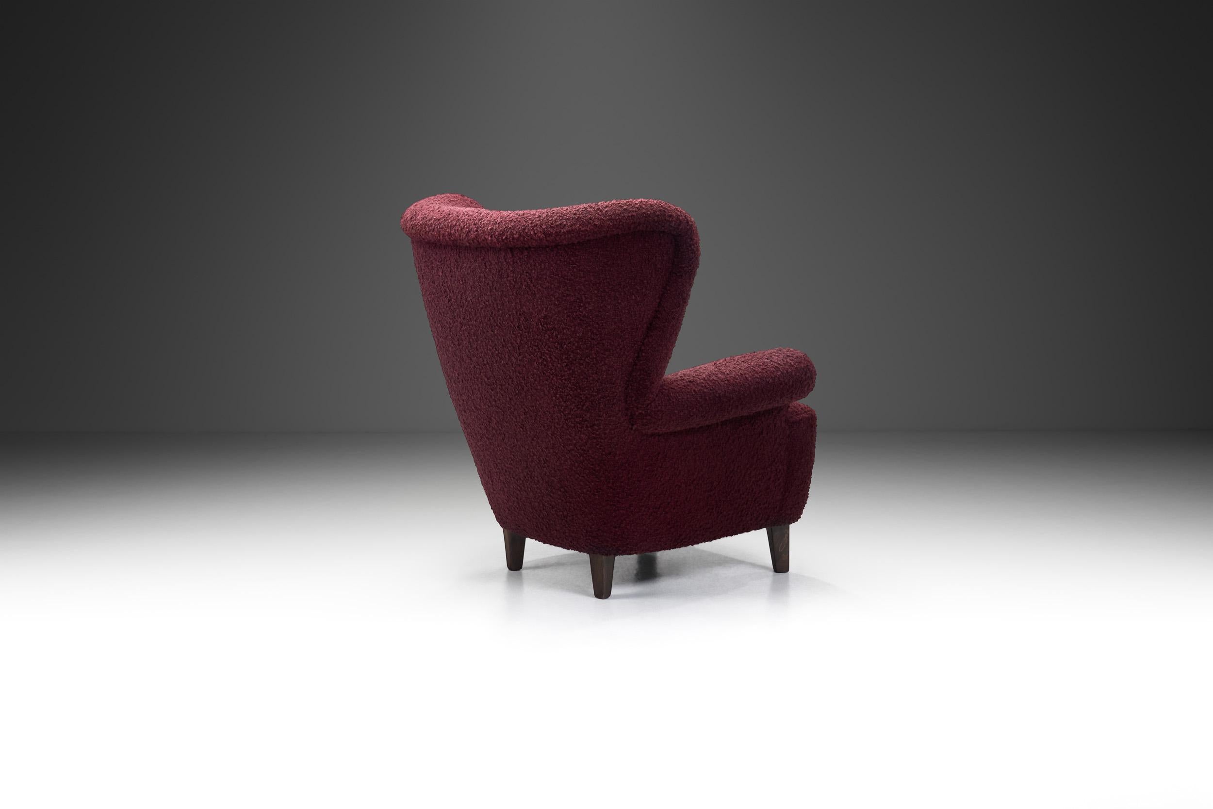 Fauteuil de salon moderne suédois tapissé, Suède, années 1940 Bon état - En vente à Utrecht, NL