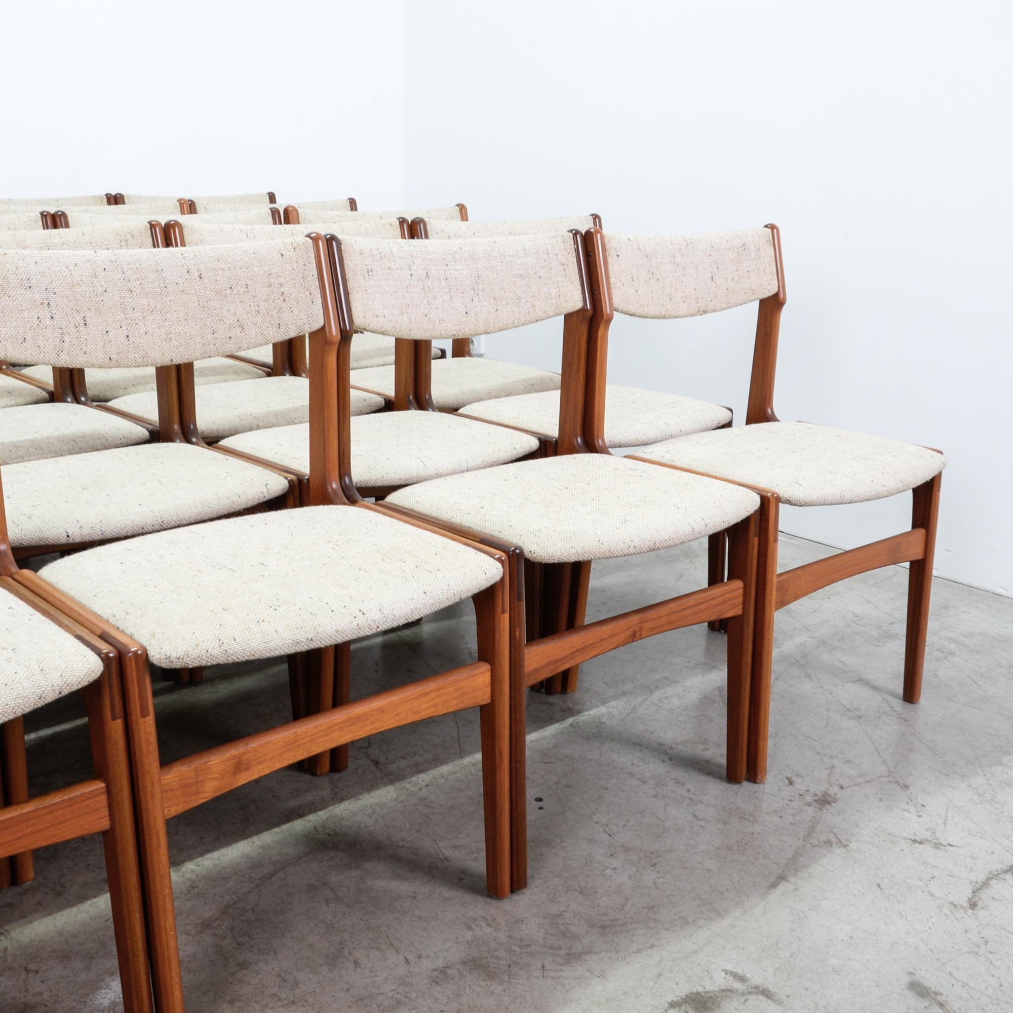 1960s Danish Modern Upholstered Teak Dining Chair 7