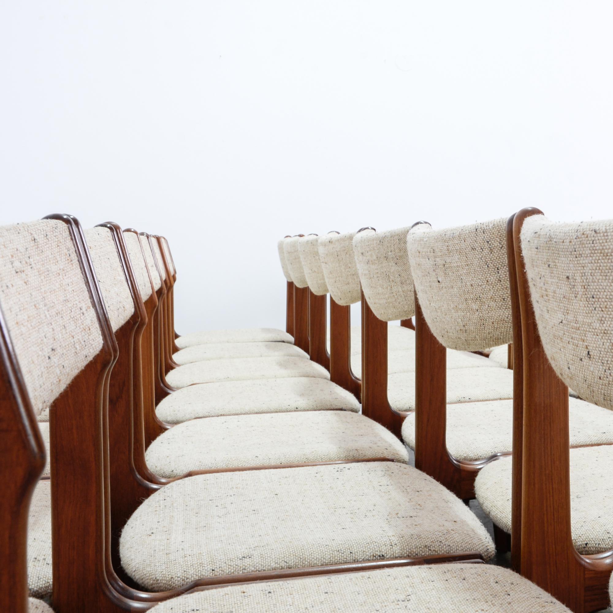 1960s Danish Modern Upholstered Teak Dining Chair 8