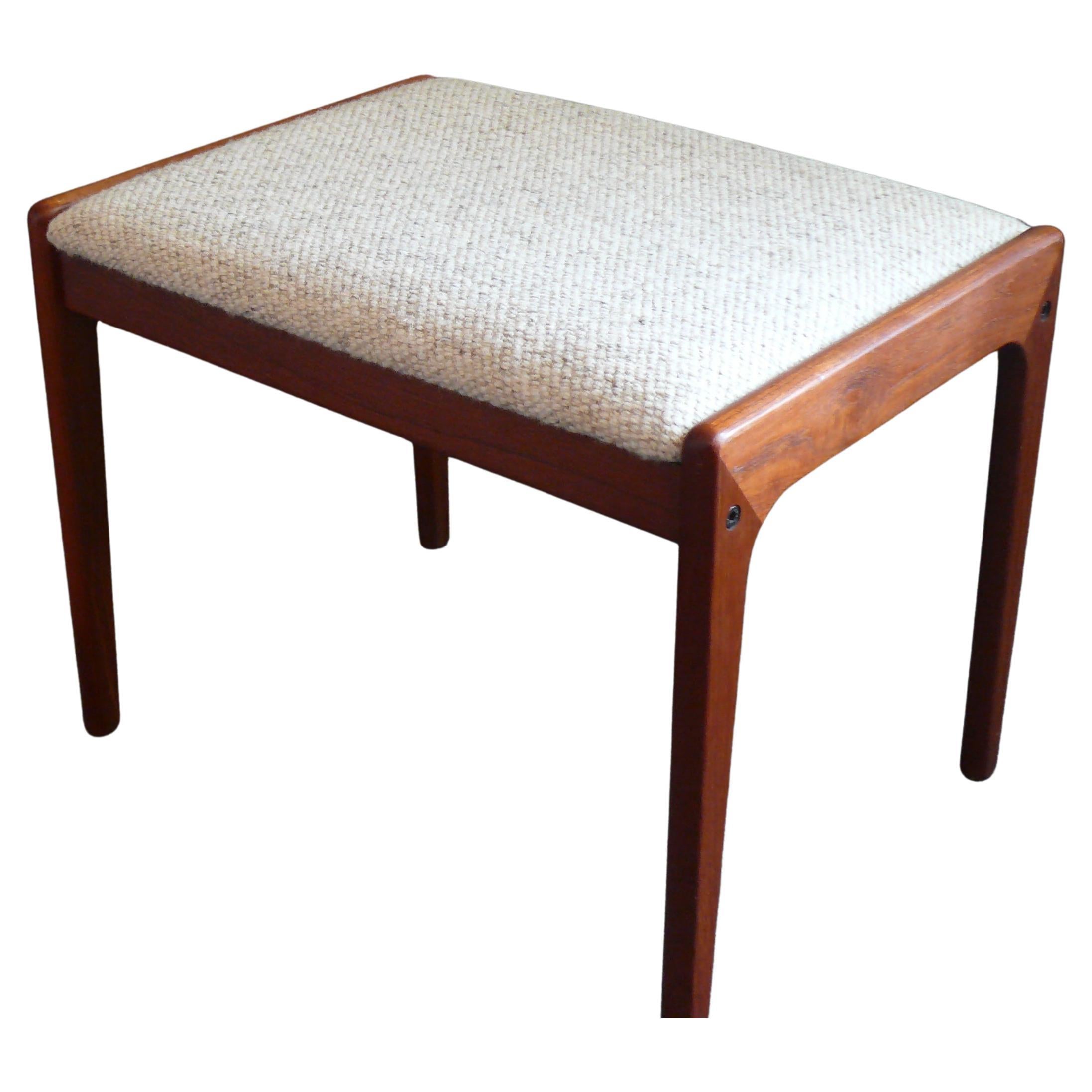 Upholstered teak ottoman/stool - KS Møbler, Denmark en venta
