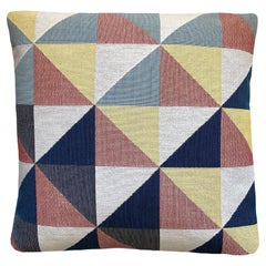 Upholstered Throw Pillow in Sixteen Geometric Pattern