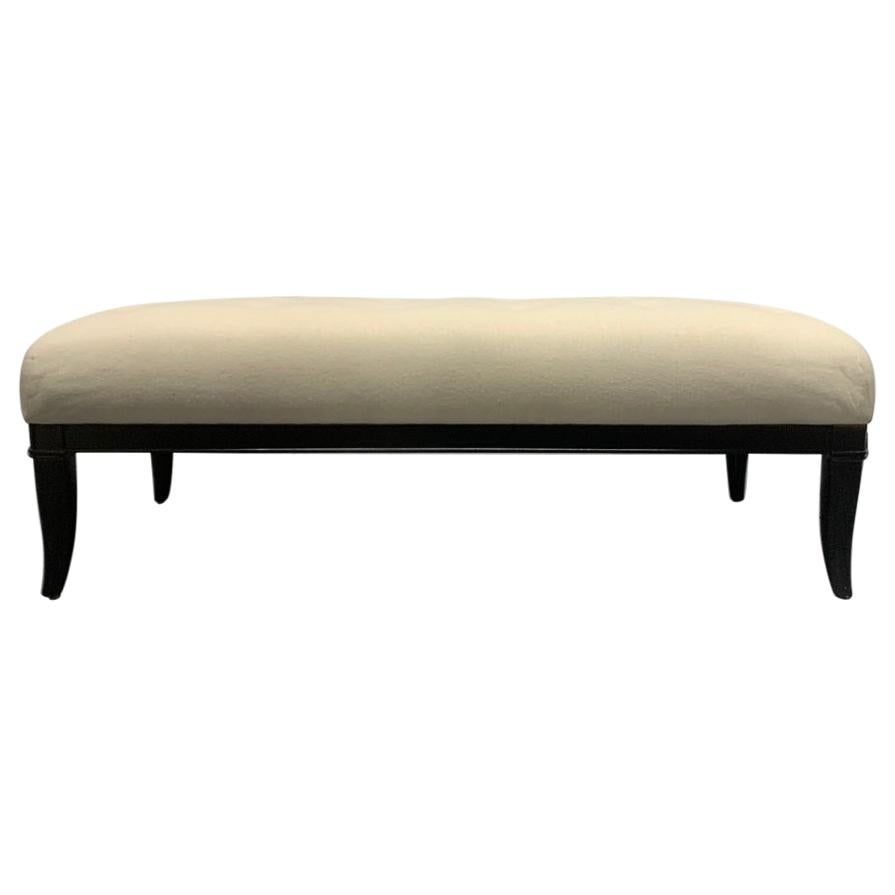 Upholstered Tufted Bench Style of Robsjohn-Gibbings