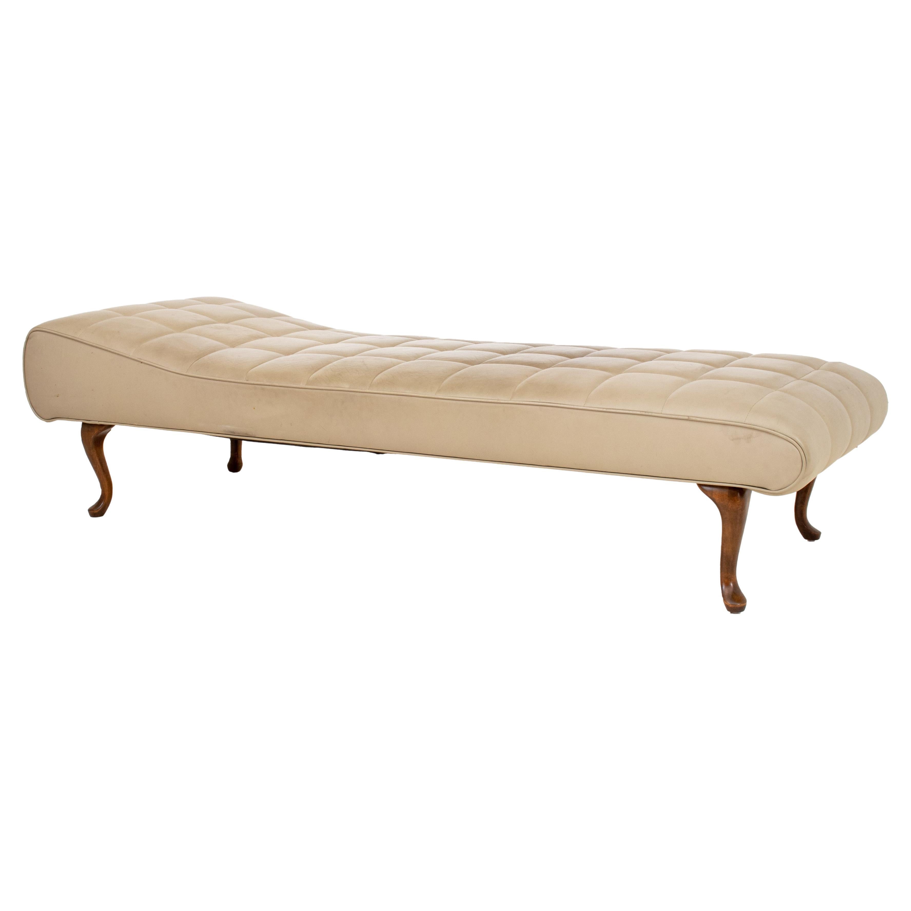 Upholstered Tufted Chaise Lounge Couch For Sale