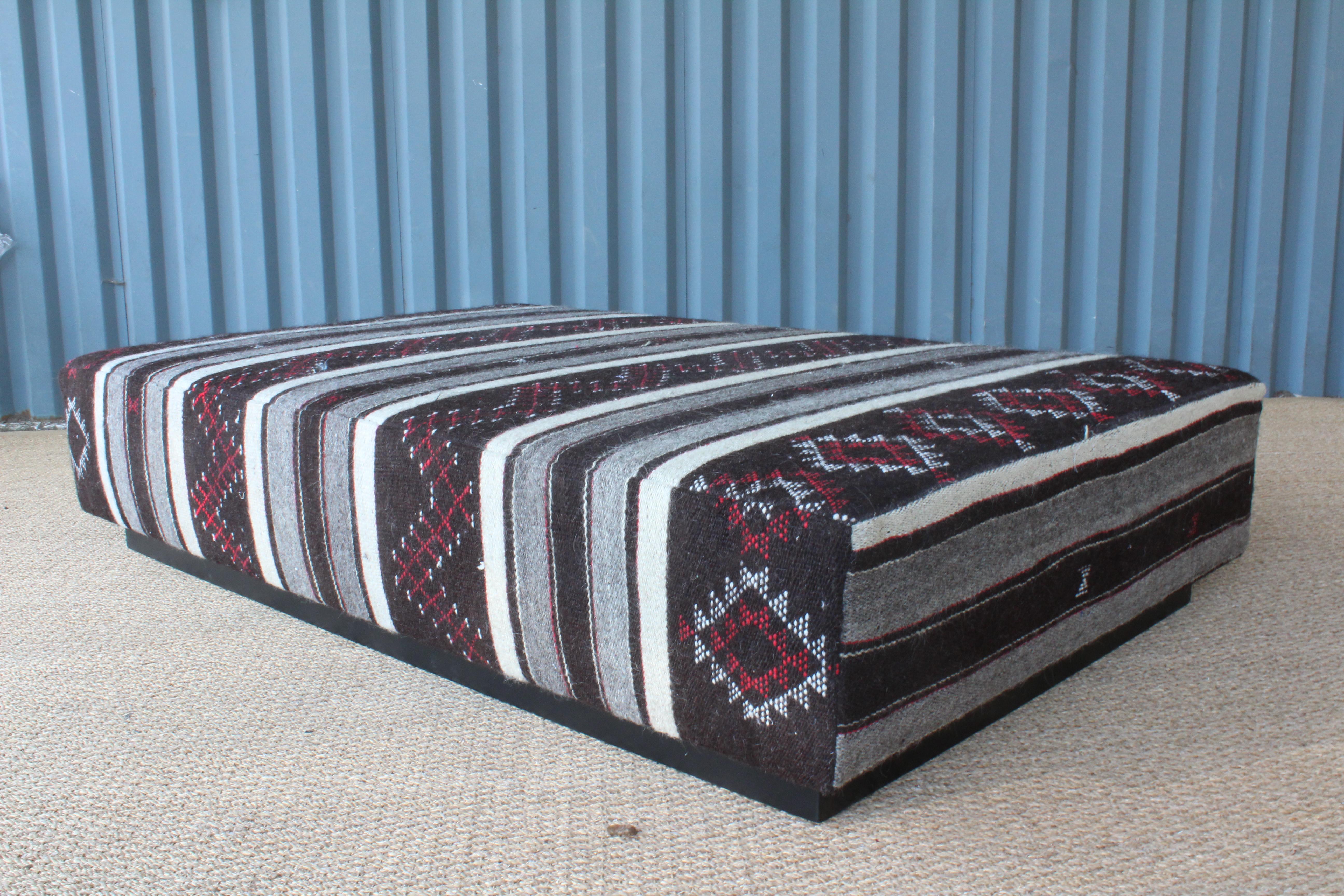 Upholstered Turkish Mohair Rug Ottoman, Turkey, 1960s 1