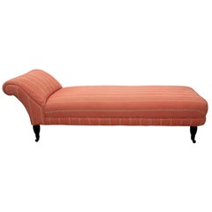 Upholstered Victorian Chaise Lounge Recamier