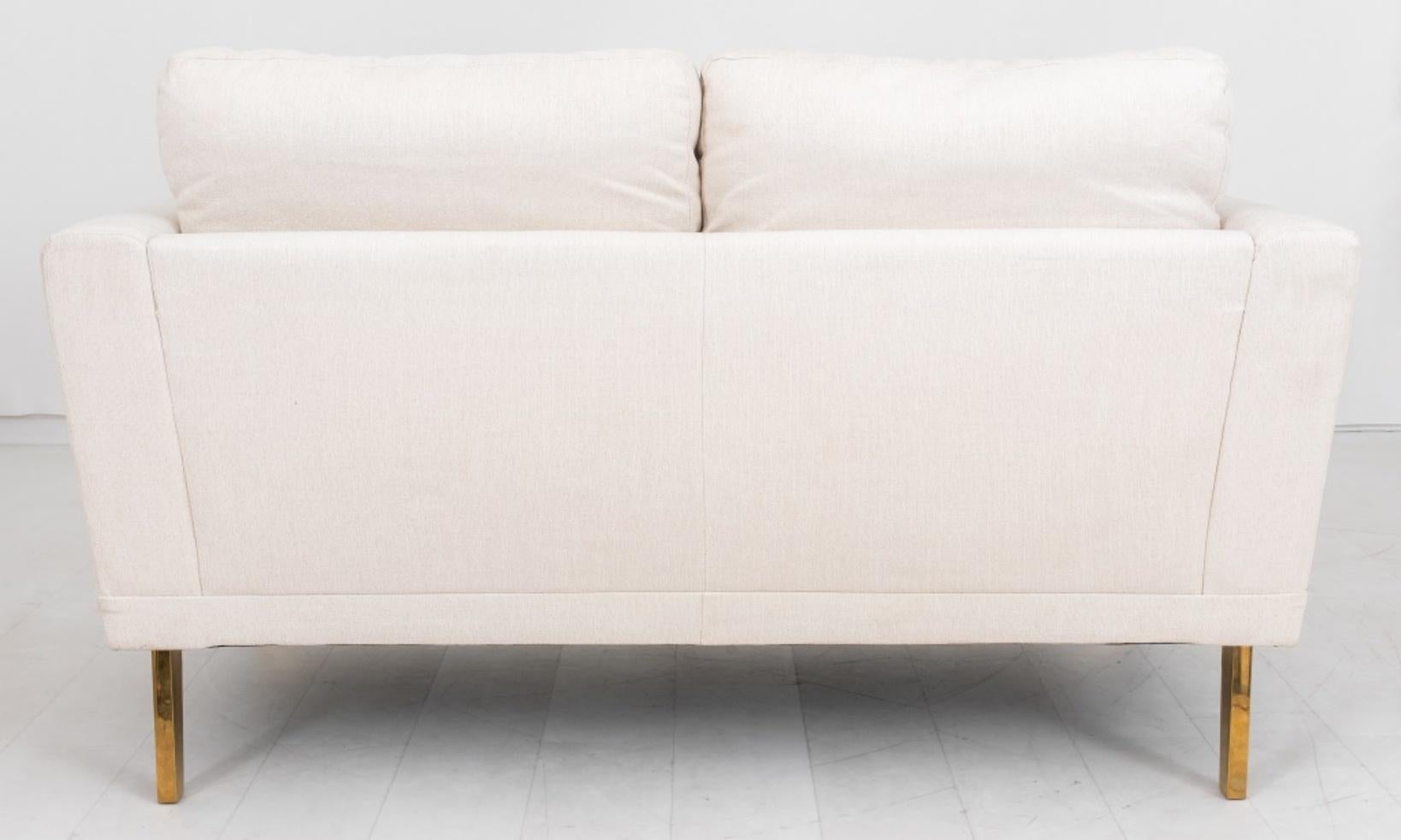Upholstered White Cotton Sofa In Good Condition In New York, NY