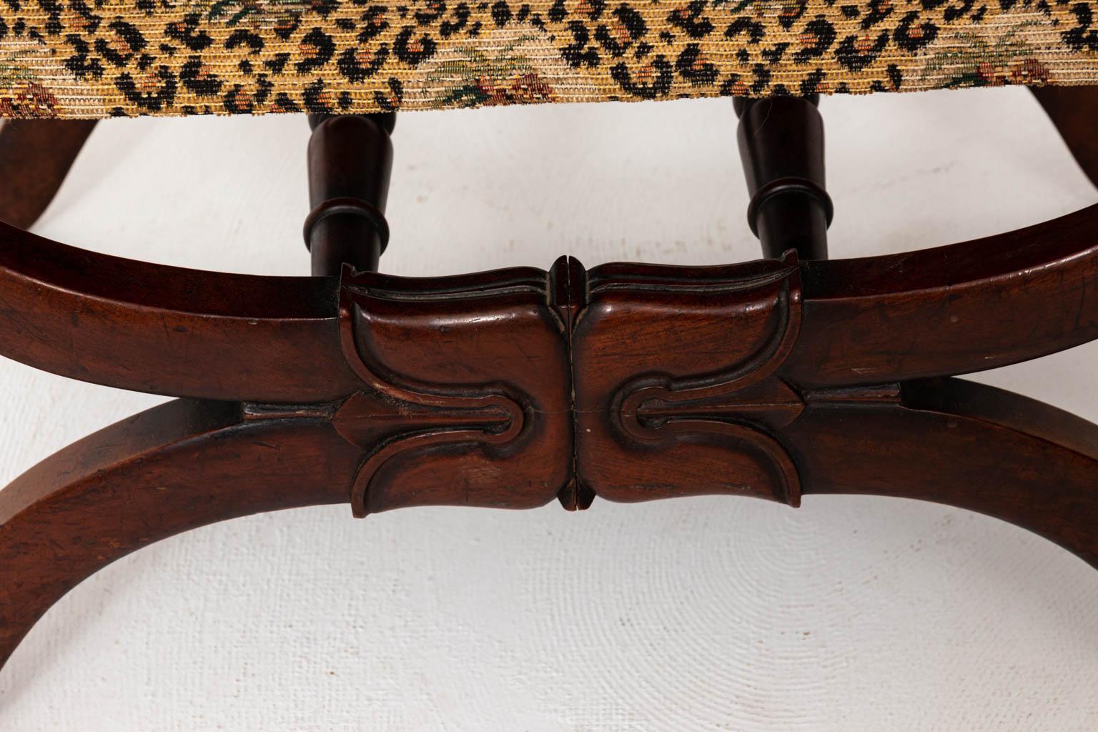 Upholstered William IV Style Bench For Sale 2