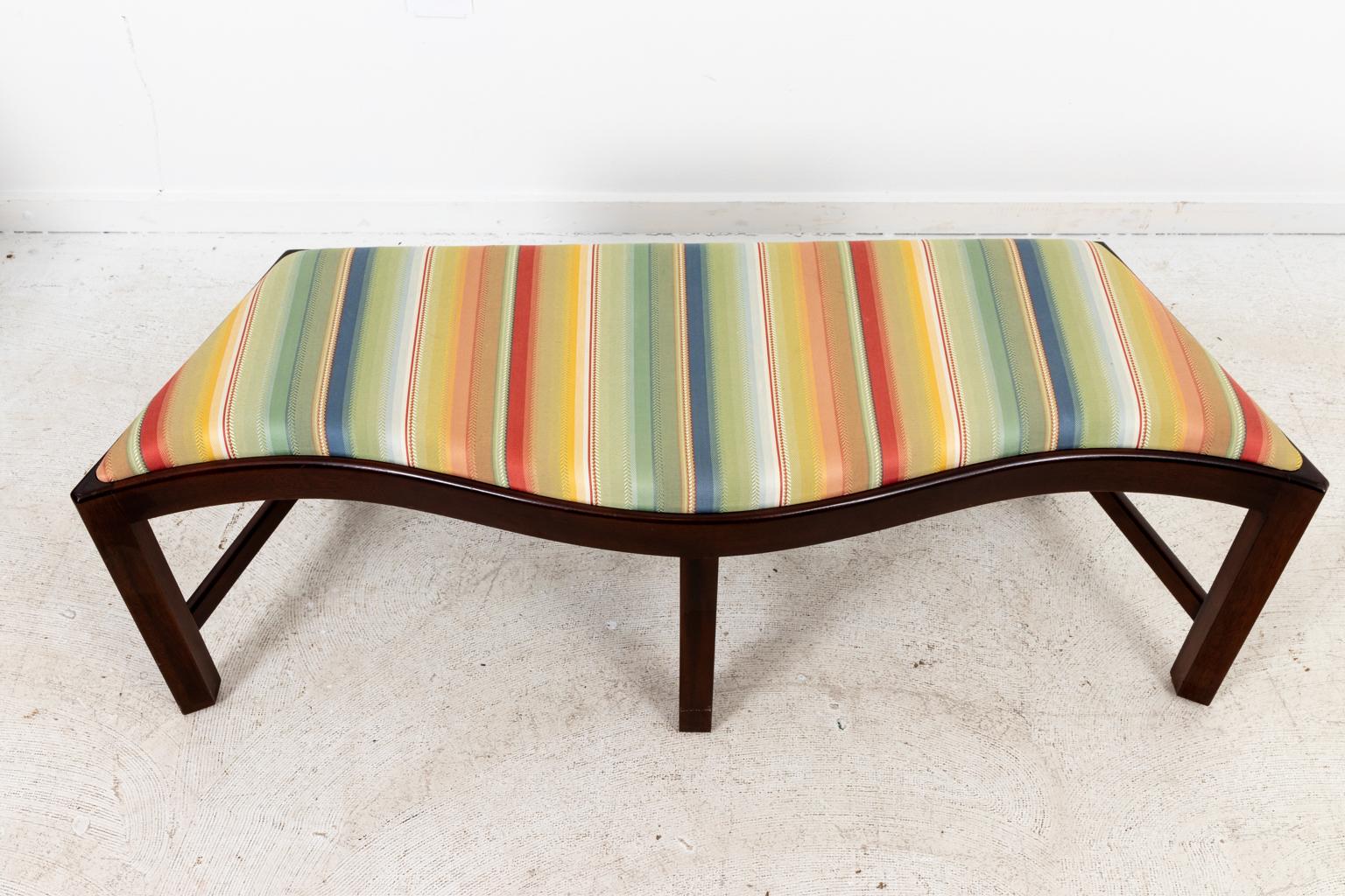 Mid-Century Modern Upholstered Window Bench For Sale
