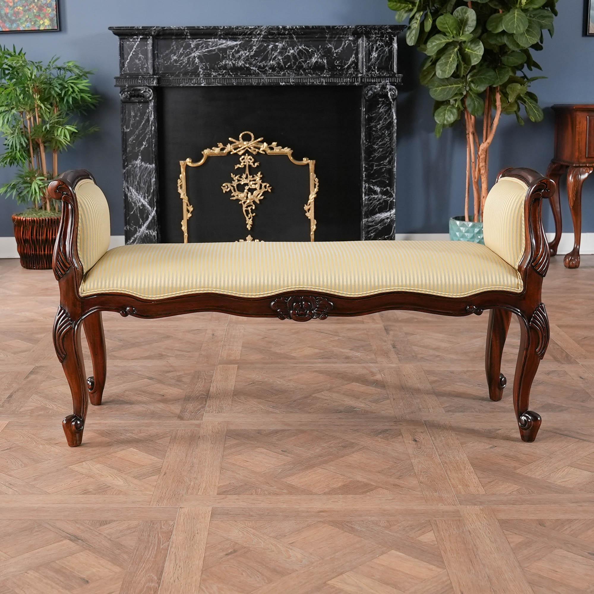 Chippendale Upholstered Window Bench