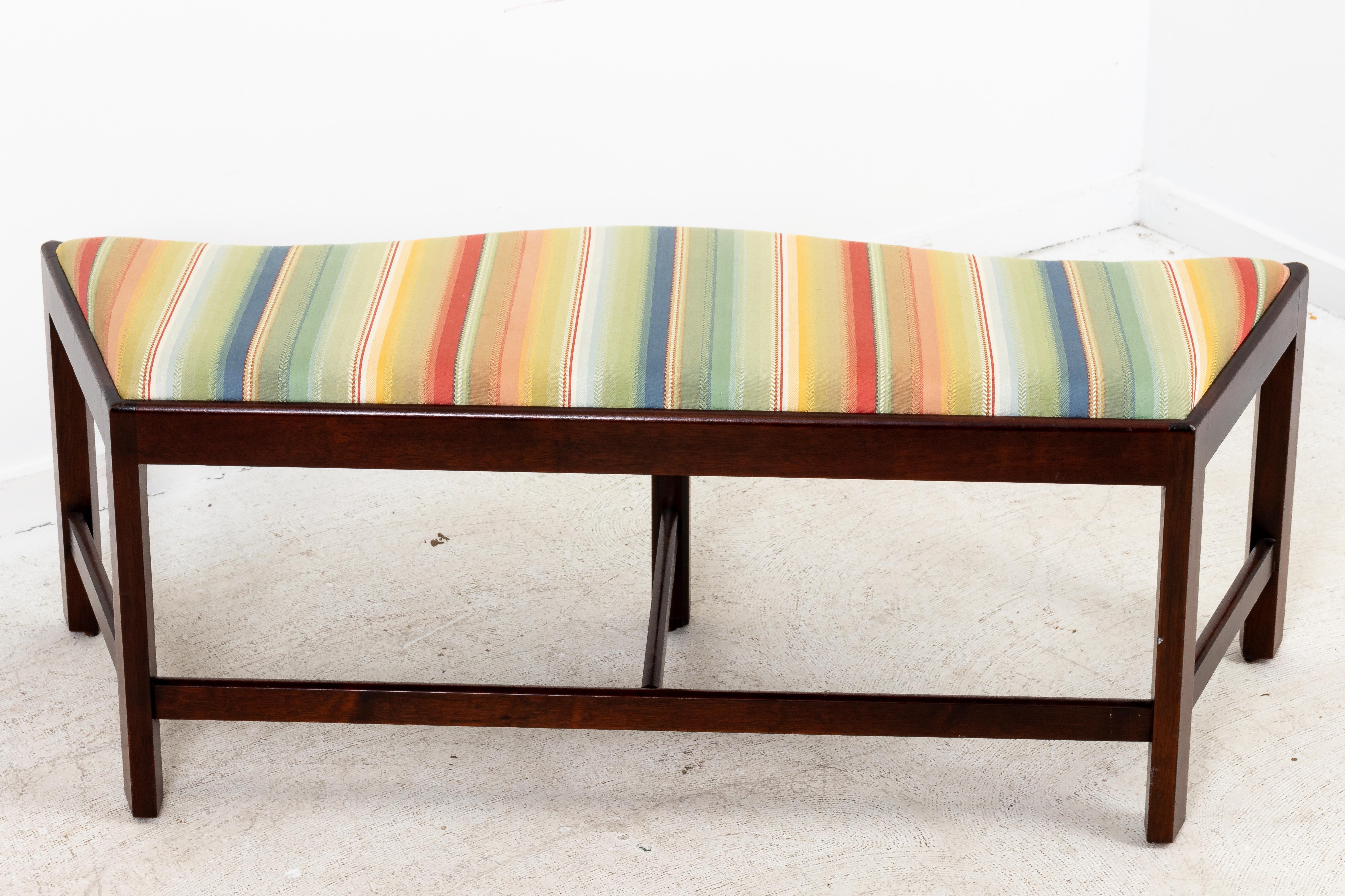 North American Upholstered Window Bench For Sale