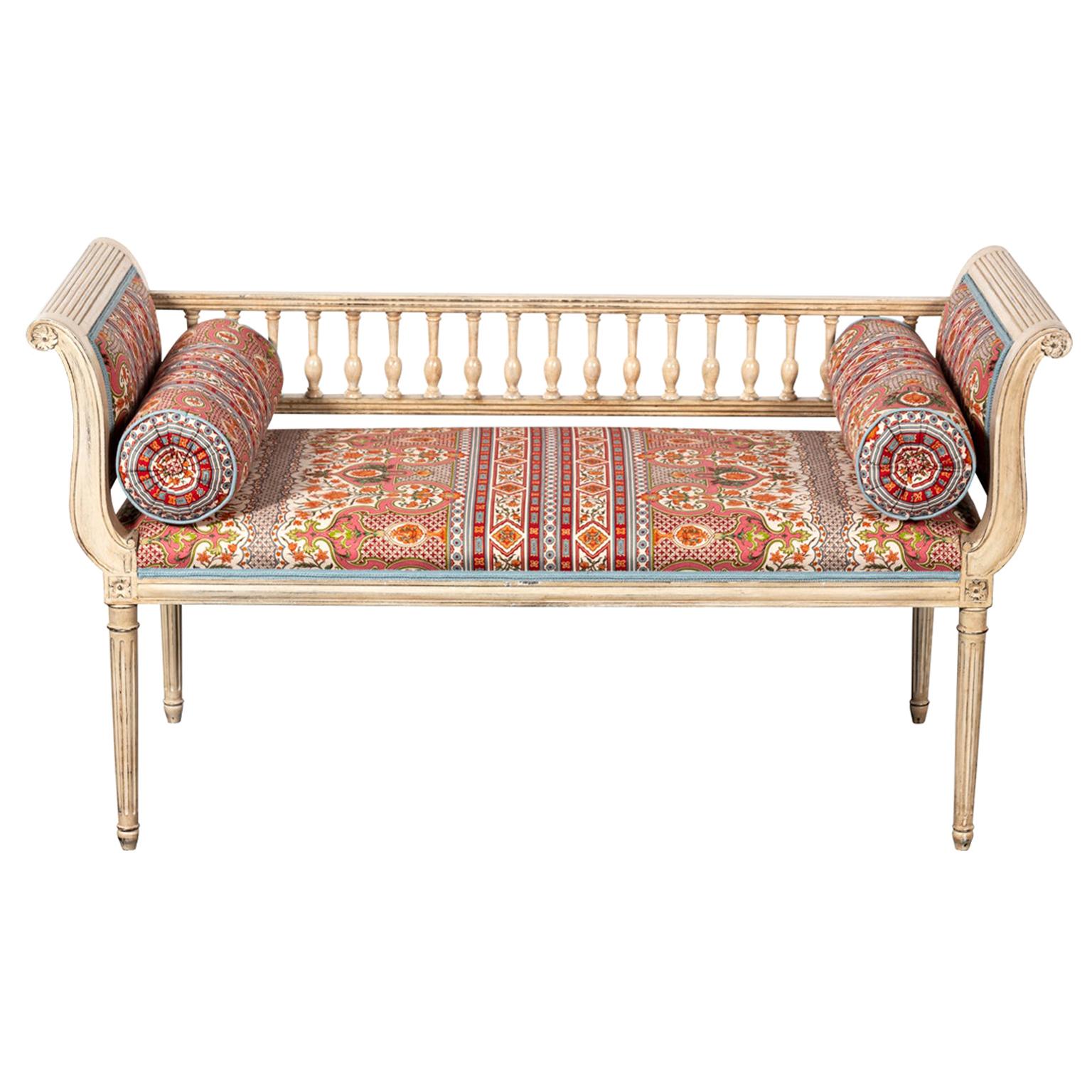 Upholstered Window Bench with Booster Cushions