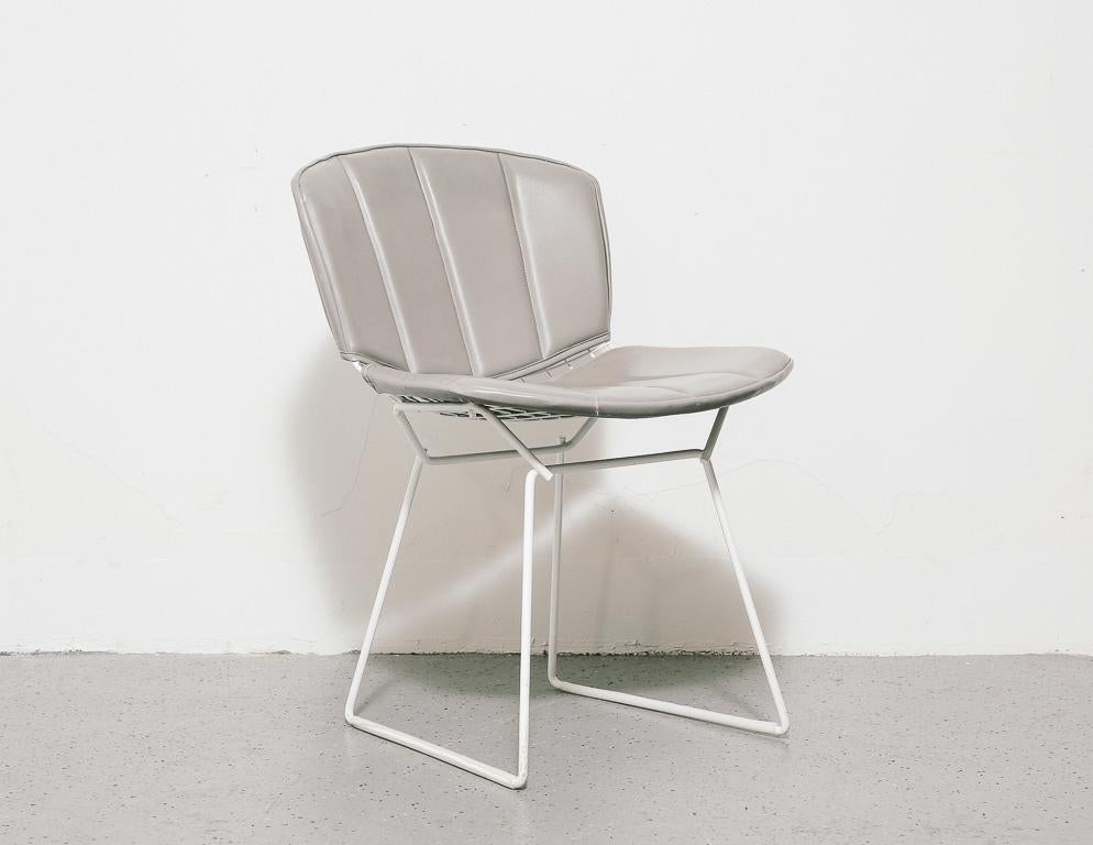 Steel Upholstered Wire Dining Chairs by Harry Bertoia for Knoll