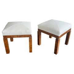 Paire de repose-pieds en forme de colonne, Italie, années 1930