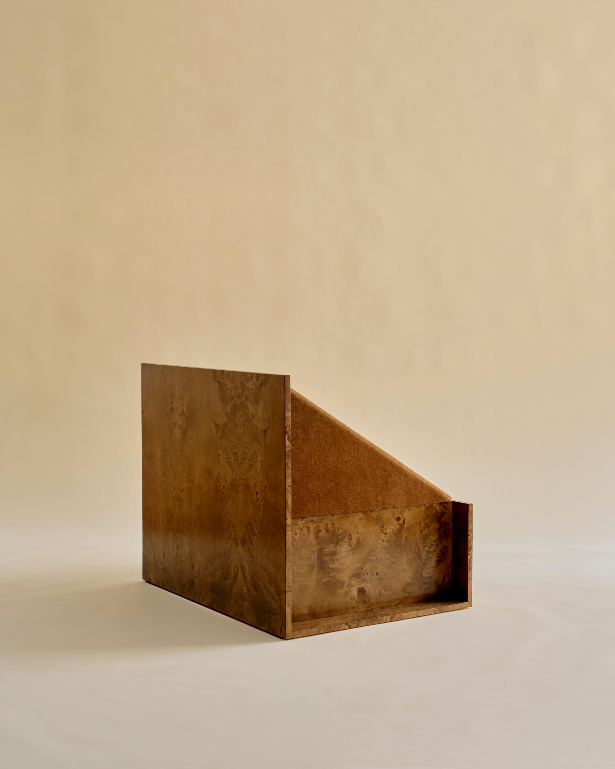 Banc ou Loveseat Perception tapissé, en bois par Known Work en vente 2