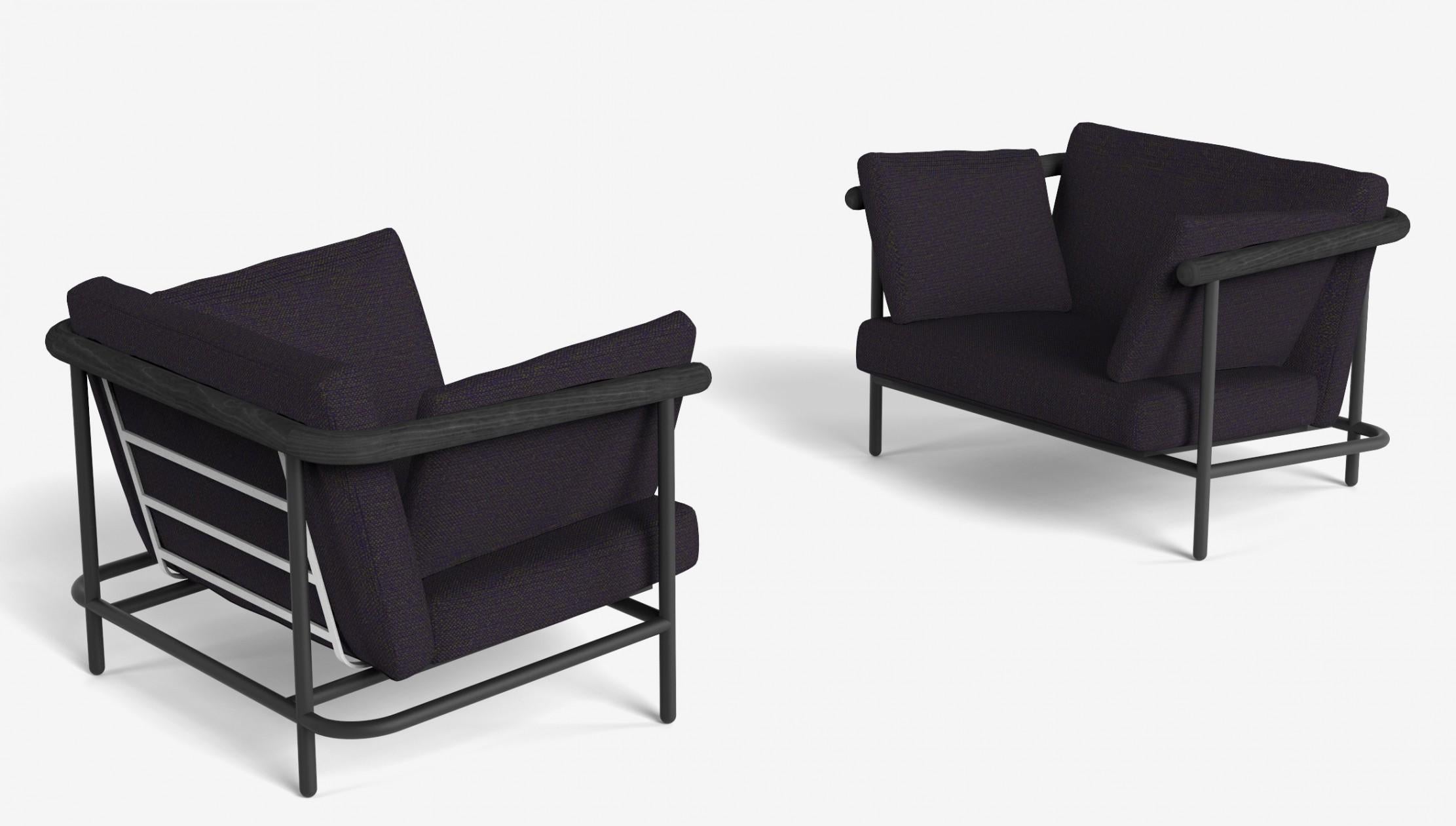 Gepolsterter Sessel „X-Rays“ von Alain Gilles (Moderne) im Angebot