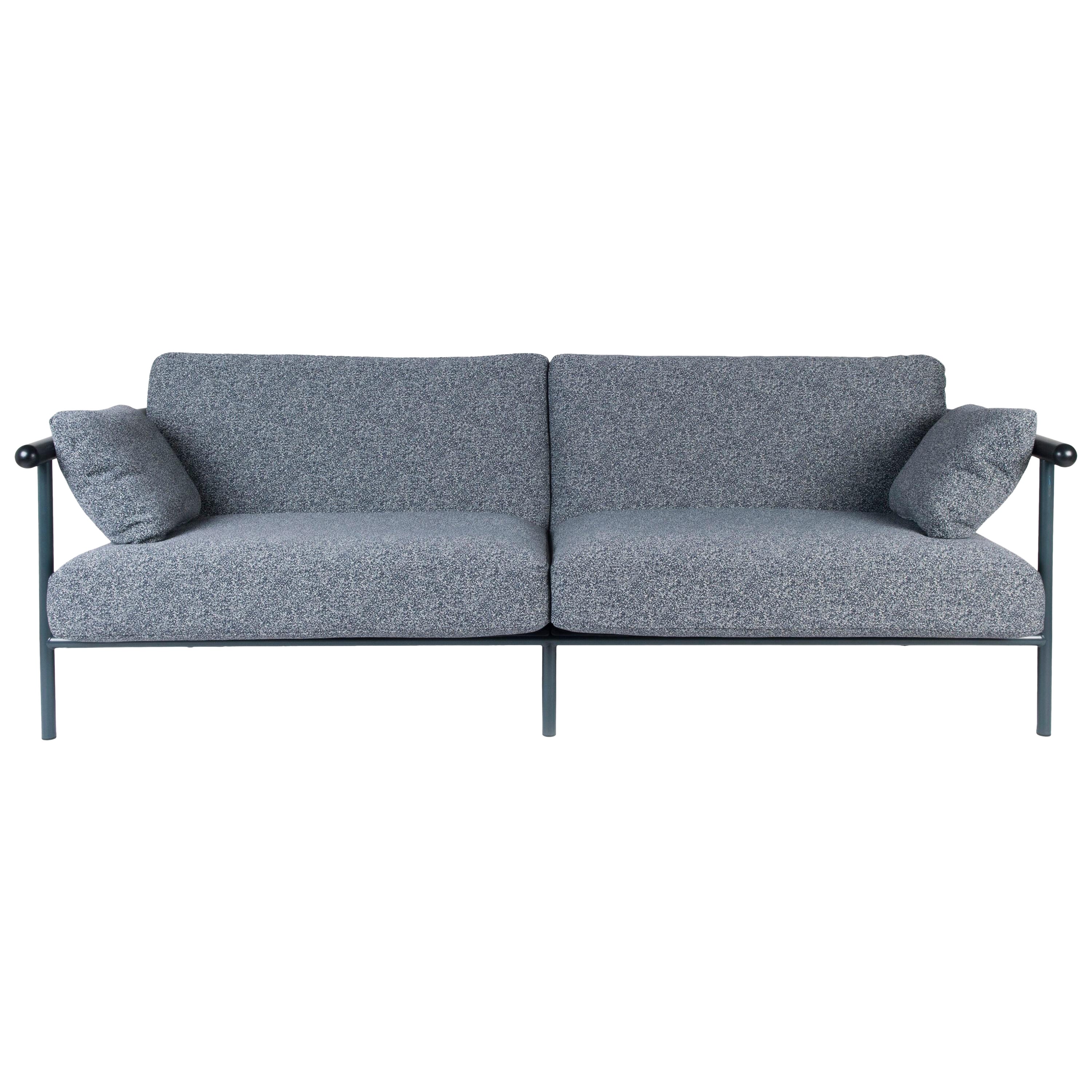 Upholstered "X-Rays" Sofa, Alain Gilles For Sale