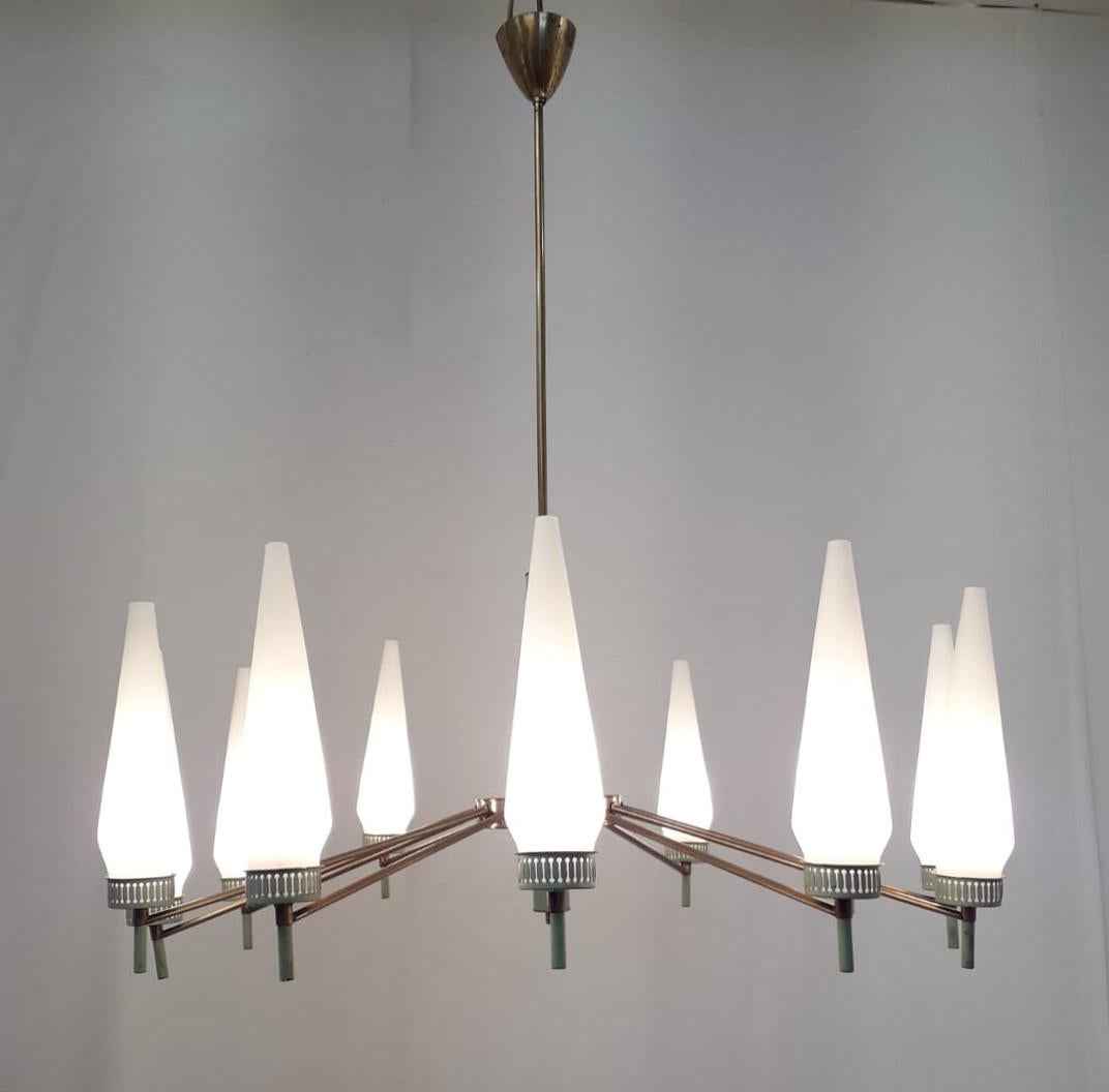 20th Century Uplight Chandelier Attributed to Stilnovo