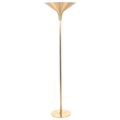 Uplight Floor Lamp in Brass by Th. Valentiner, 1950s
