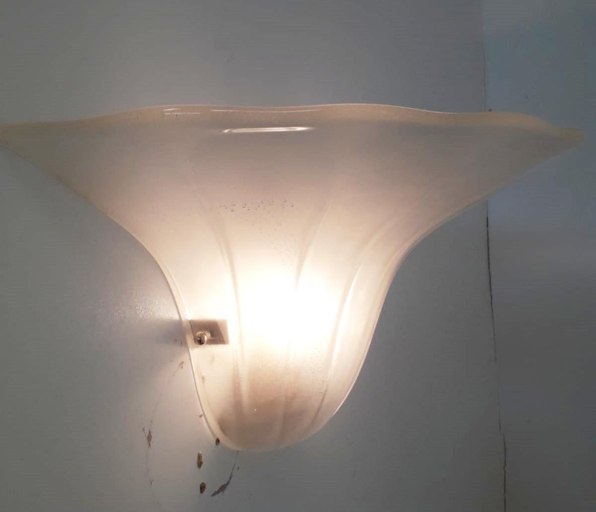 Murano Glass Uplight Sconce - 4 Available For Sale