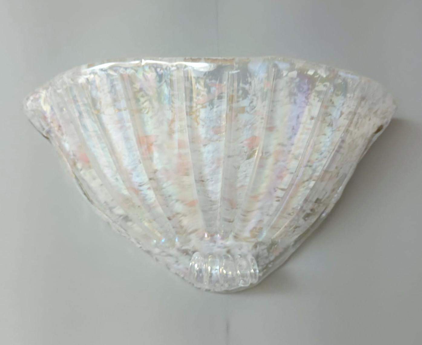 Mid-Century Modern Uplight Shell Sconces, 7 Available For Sale