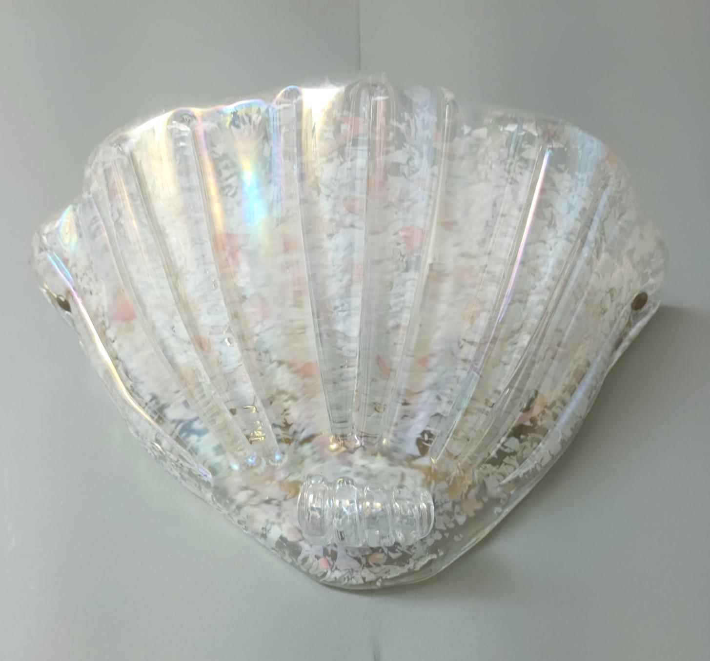 Italian Uplight Shell Sconces, 7 Available For Sale