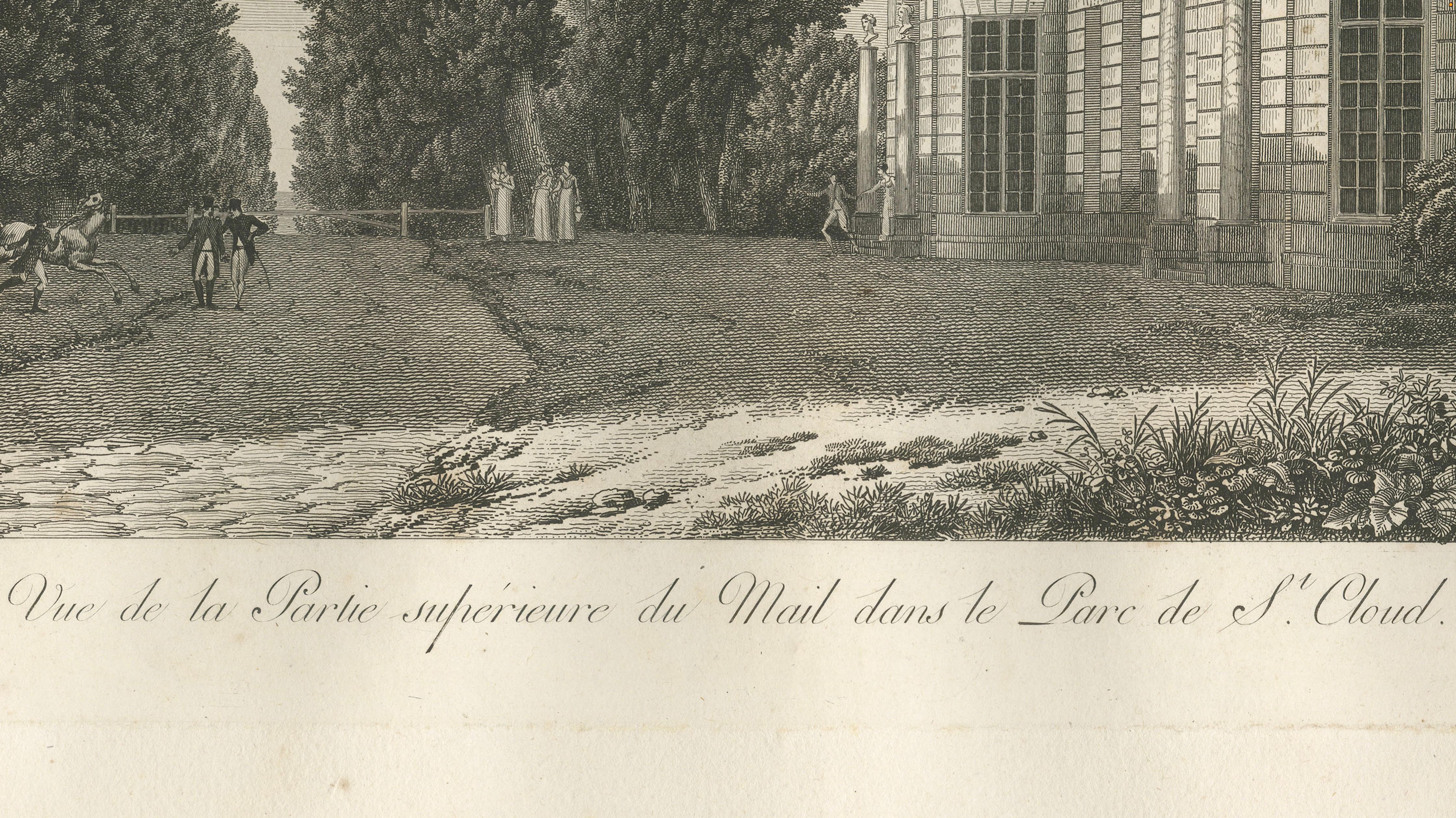 Upper Mall Avenue in the Park of Saint-Cloud by Louis-Pierre Baltard, 1803