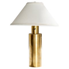 Uppsala Armaturfabrik, lampe de table, laiton, Suède, années 1950