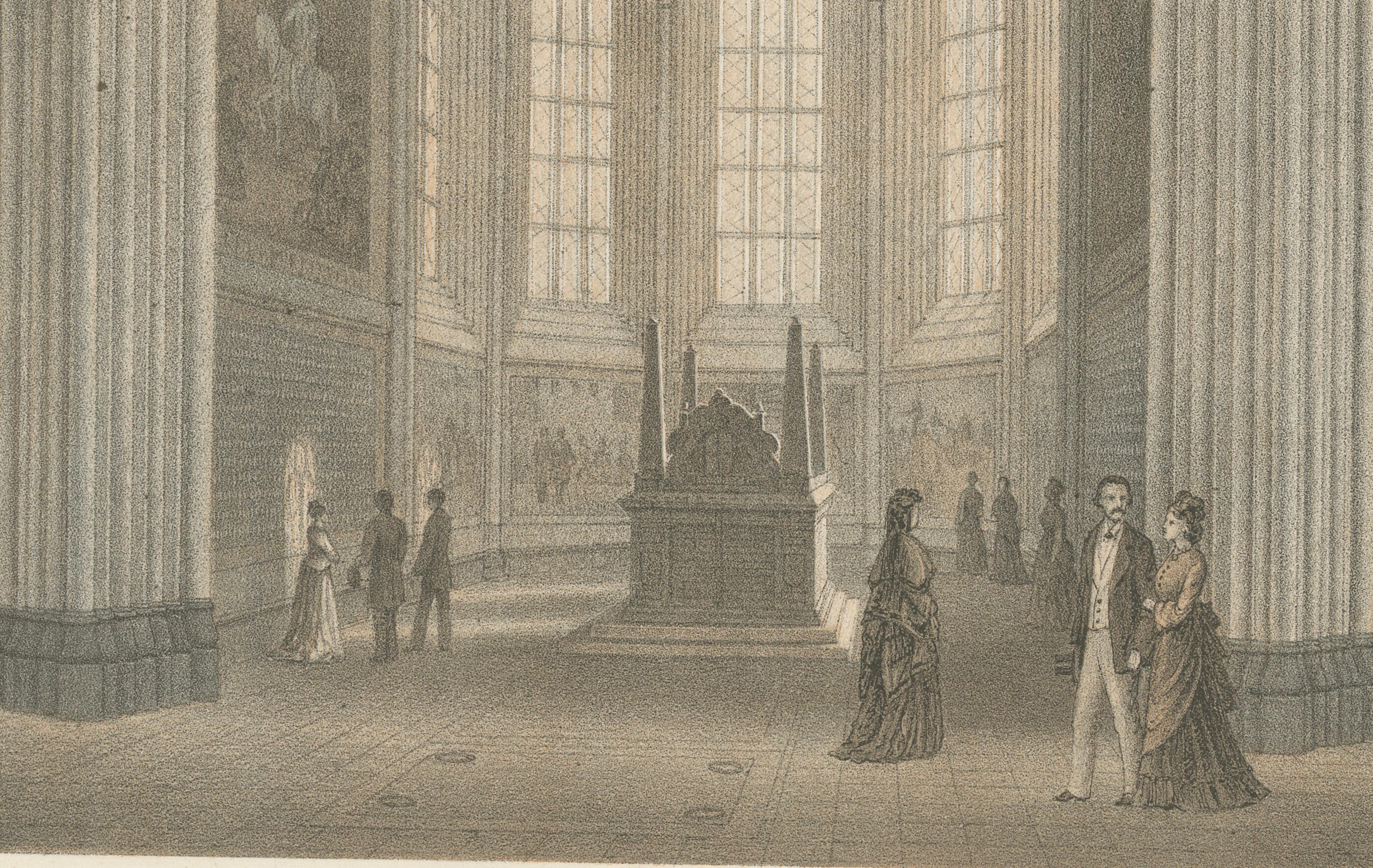 Uppsala Cathedral Memorial Chapel, Gustavianska Grafkoret, Lithograph 1877