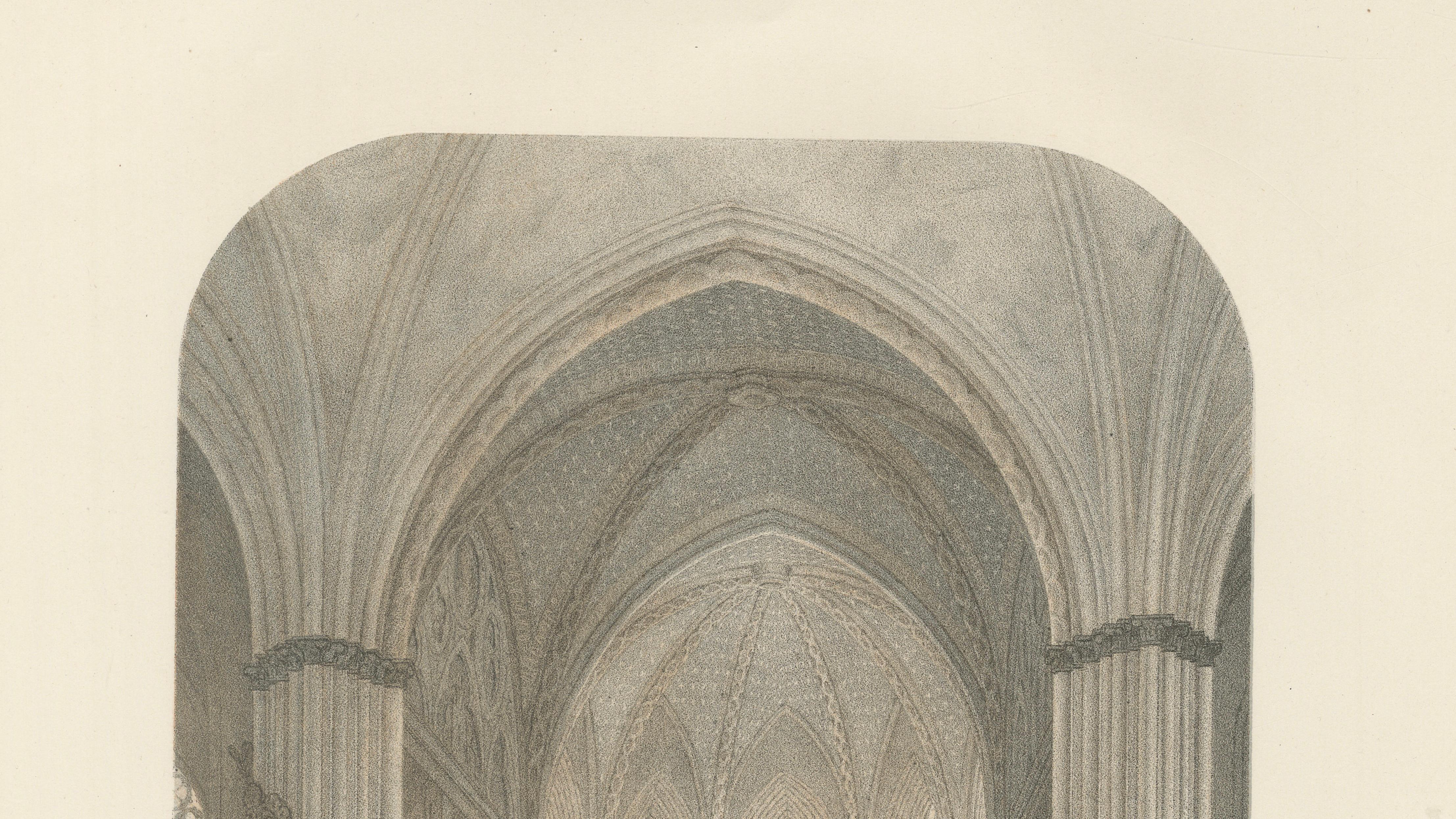 Uppsala Cathedral Memorial Chapel, Gustavianska Grafkoret, Lithograph 1877