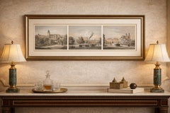 Uppsala City Views in Sweden, 3 Tinted Lithographs by A. Nay, Sweden 1877