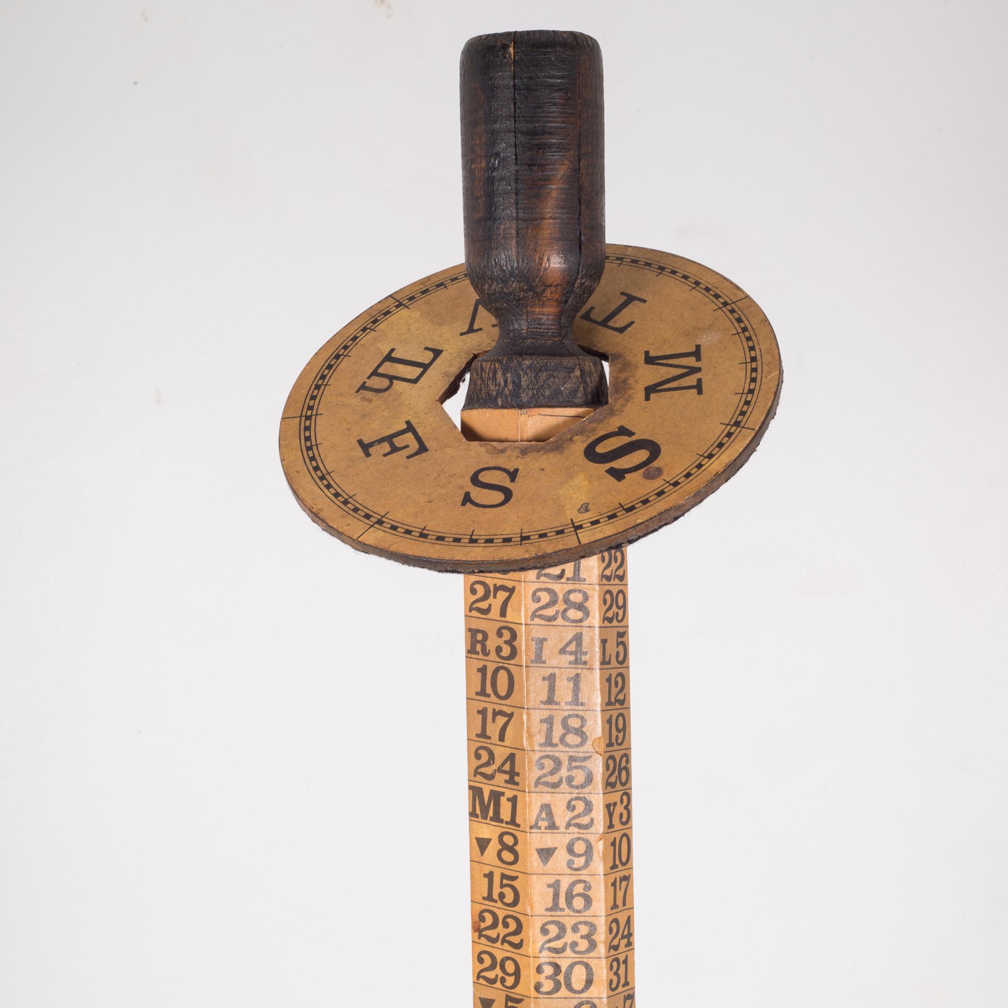 Mid-Century Modern Upright Continuous Calendar by EB Arnett, circa 1969