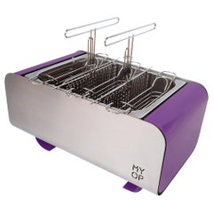 Upright Cooking Charcoal Barbecue, Grill Purple