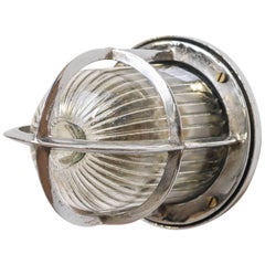 Upright Wall Light, Glass with Wide Stripes, circa 1950